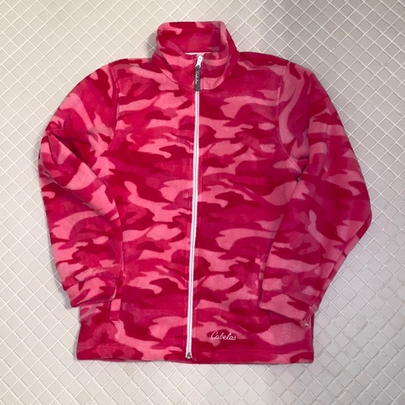 pink camo fleece jacket